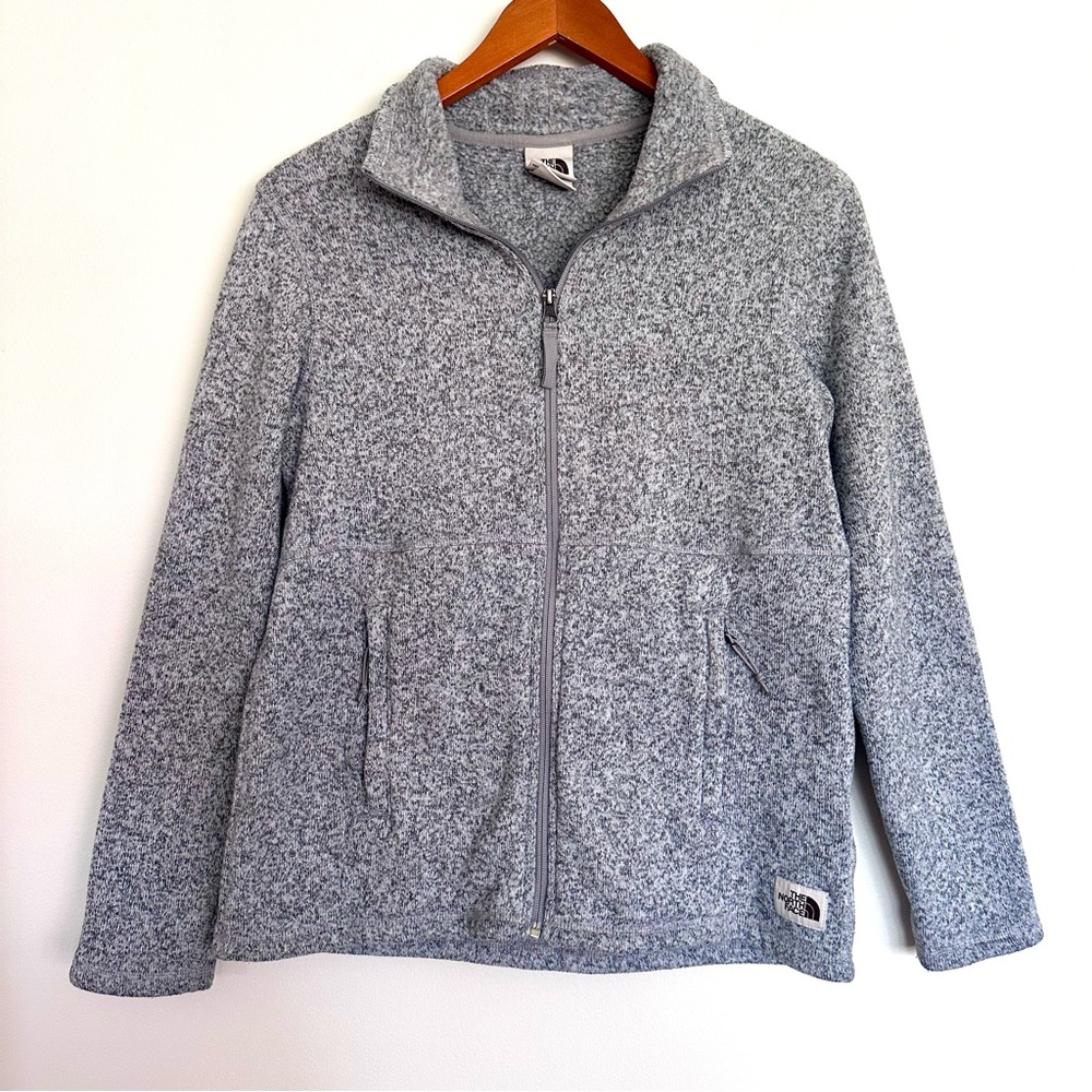 The North Face Women's Heathered Gray Zip Up Jacket Size Medium